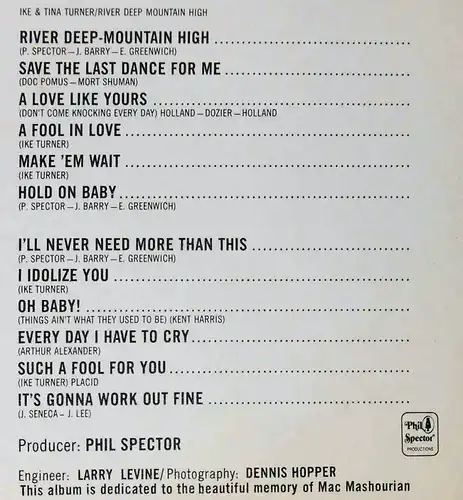 LP Ike & Tina Turner: River Deep Mountain High (Spot SPR 8548) UK 1984