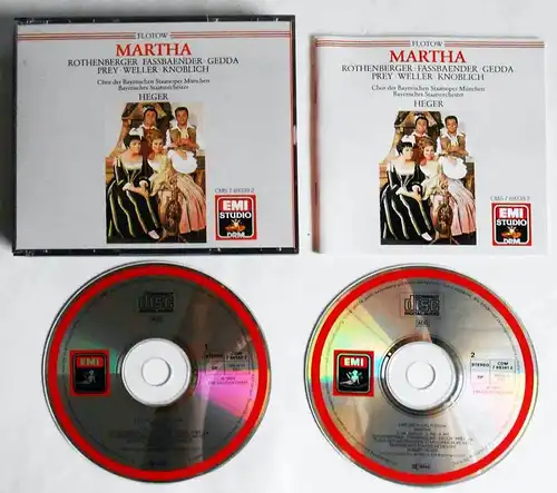 2CD Box Flotow: Martha (EMI) Rothenberger Fassbaender Gedda Prey Heger 1988