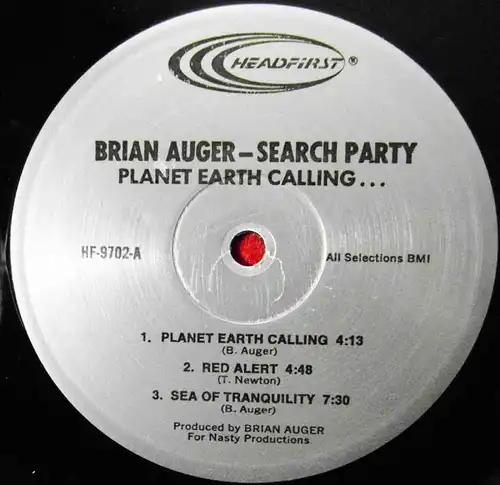 LP Brian Auger: Search Party Planet Earth Calling (Headfirst 9702) US 1981