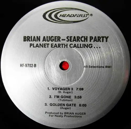 LP Brian Auger: Search Party Planet Earth Calling (Headfirst 9702) US 1981