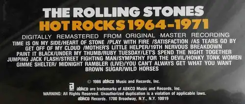 2CD Rolling Stones: Hot Rocks 1964 - 1971 (Polystar) 1986