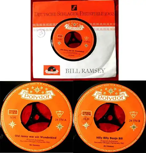 Single Bill Ramsey: Old Jonny war ein Wunderkind (Polydor 24 774) D 1962