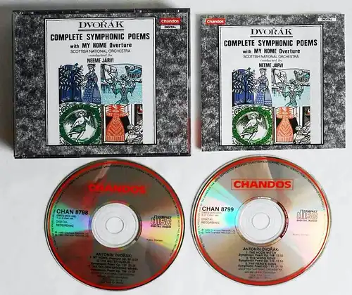 2CD Box Neeme Järvi: Dvorak Complete Symphonic Poems (Chandos) 1989