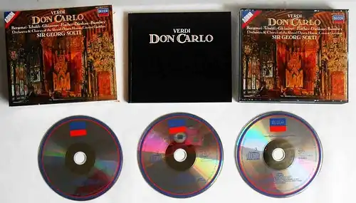 3CD Box Verdi: Don Carlo _ Bergonzi Tebaldi Ghiaurov Sir Georg Solti (Decca)