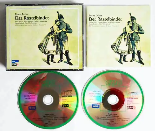2CD Box Lehar: Der Rastelbinder - Fritz Muliar Helga Papouschek (WDR/ORF)