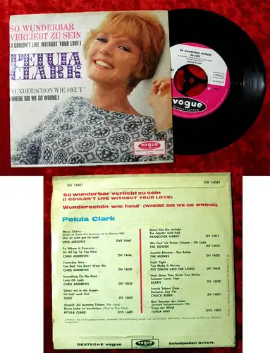 Single Petula Clark: So wunderbar verliebt zu sein (Vogue DV 14561) D 1966