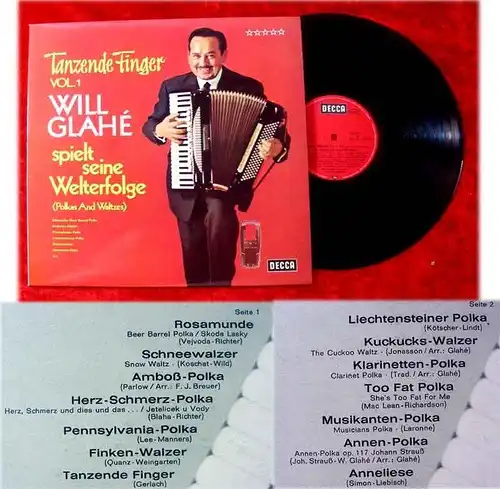 LP Will Glahe: Tanzende Finger Vol. 1 - Welterfolge