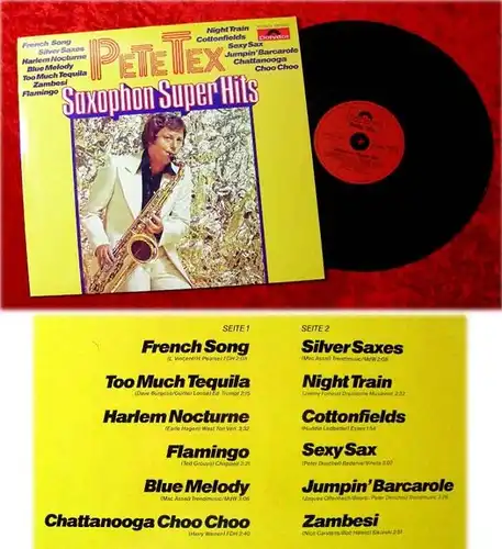 LP Pete Tex Saxophon Super Hits 1977
