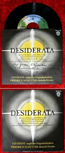 Single Friedrich Schütter: Desiderata (Signiert) Warner Bros. WB 16 139 / D 1971