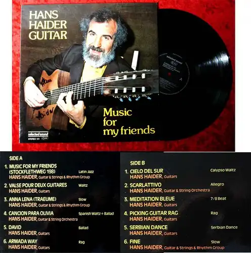 LP Hans Haider: Music for my friends (Selected Sound 121) D 1979 - Signiert!!!