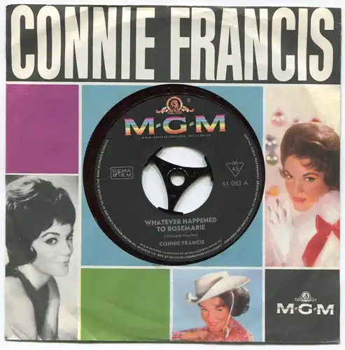 Single Connie Francis: Whatever Happened to Rosemarie (MGM 61 083) D