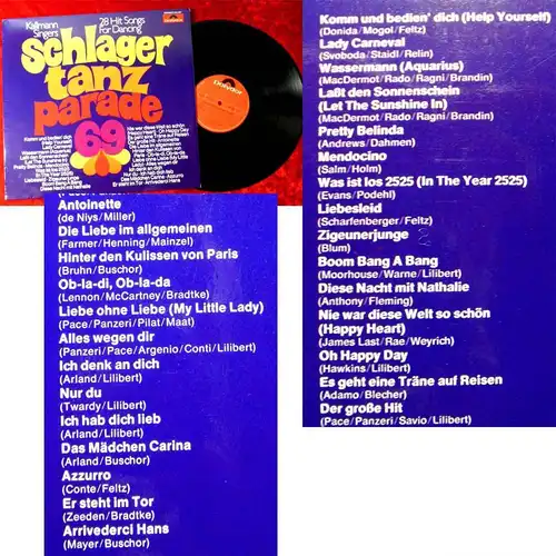 LP Kallmann Singers: Schlager Tanzparade 28 Hit Songs for Dancing (Polydor) D 68