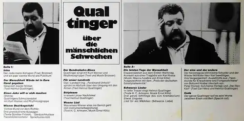 LP Helmut Qualtinger: Über die mänschlichen Schwechen (HörZu SHZP 900 BL) D
