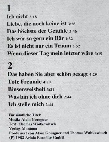 LP Michael Heltau: Ich stelle mich (Ariola 204 402-365) D 1982