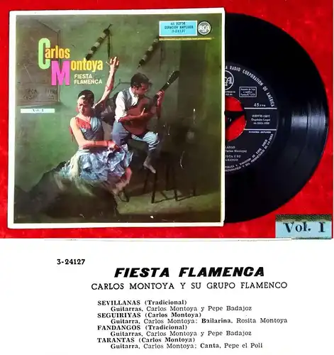 EP Carlos Montoya: Fiesta Flamenca (RCA 3-24127) Spanien 1959