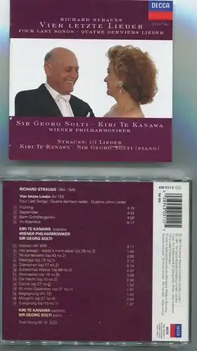 CD Kiri Te Kanawa Sir Georg Solti: Strauss Vier Letzte Lieder (Decca) 1991