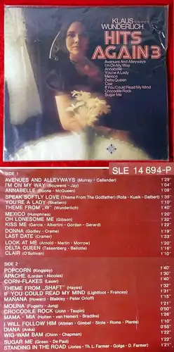 LP Klaus Wunderlich: Hits Again 3 (Telefunken SLE 14 694-P) D 1973 Neuwertig