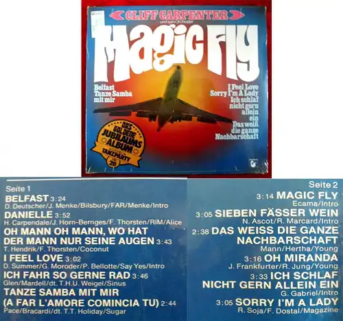LP Cliff Carpenter: Magic Fly - Tanzparty Nr. 20 (Hansa 25 708 XAT) D 1977