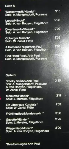 LP Arth Paul: Händel & andere Komponisten im Arth Paul Sound D 1975