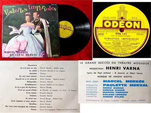 LP Violettes Imperiales - Marcel Merkés Paulette Merval