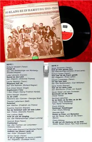 LP So klang es in Hamburg 1900 - 1930