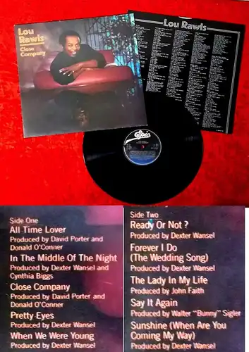 LP Lou Rawls: Close Company (Epic 26127) UK 1984