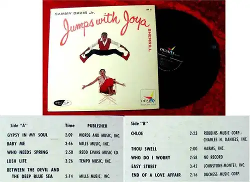 LP Sammy Davis jr & Joya Sherrill Jumps With Joya 1957