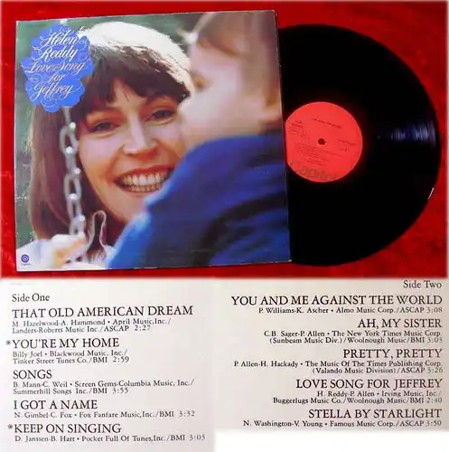 LP Helen Reddy: Love Song for Jeffrey (Capitol)