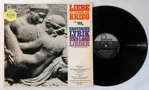 LP Liebe ist besser als Krieg - Erotische Lyrik und lose Lieder -Fontana 885 417