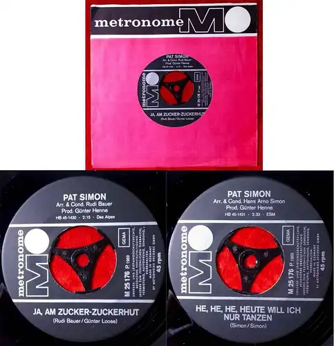 Single Pat Simon: Ja, am Zucker-Zuckerhut (Metronome M 25 176) D 1969
