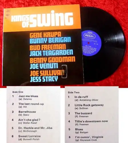 LP Kings of Swing - Gene Krupa Bunny Berigan Joe Venuti