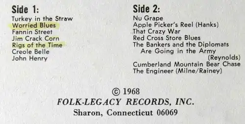 LP Michael Cooney: The Cheese Stands Alone (Folk-Legacy FSI-35) US 1968