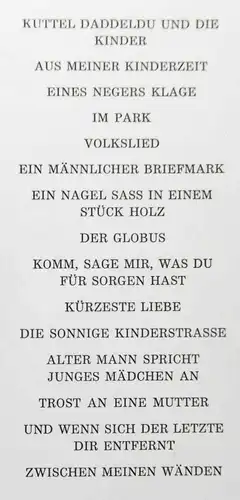 EP Heinz Reincke: Kuttel Daddeldu und die Kinder (Ringelnatz) (DGG 34 018) D