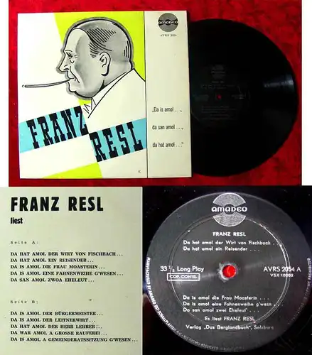 25cm LP Franz Resl: Da is amol...da san amol...da hat amol... (Amadeo AVRS 2054)