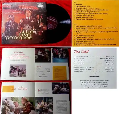 LP Danny Kaye Louis Armstrong Five Pennies Soundtrack s