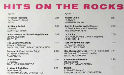 LP Top Hits On The Rocks ´68 (Deutscher Schallplattenclub H 864) Vicky Brühl...