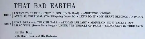 LP Eartha Kitt: That Bad Eartha (RCA Victor  LPM-1183) US 1956