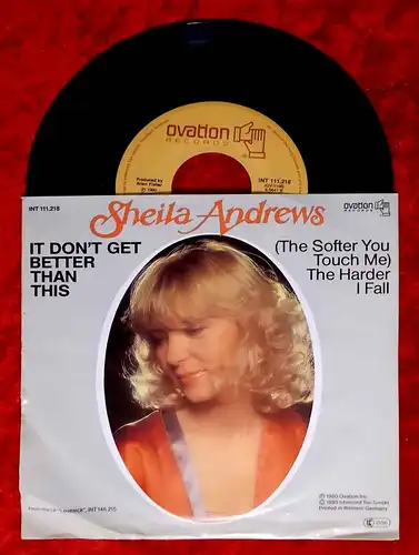 Single Sheila Andrews: It Don´t get better than this (Ovation INT 111.218) D 80