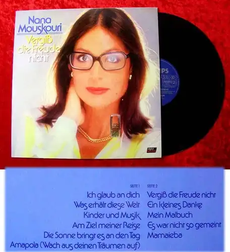 LP Nana Mouskouri: Vergiß die Freude nicht