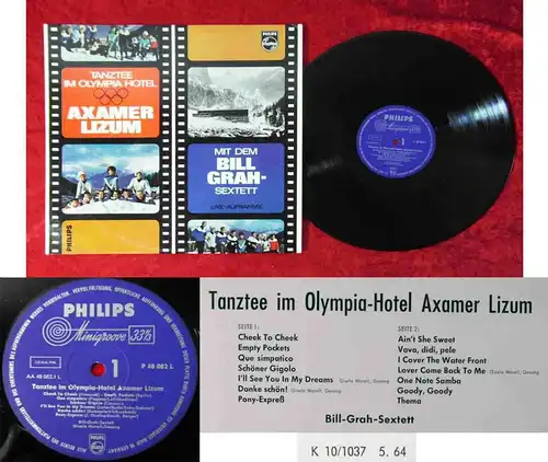 LP Bill Grah Sextett: Tanztee im Olympia Hotel Axamer Lizum (Philips P 48 082 L)