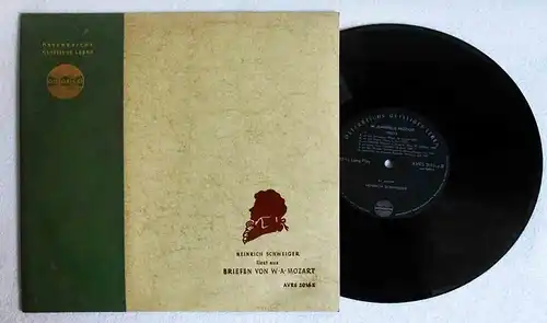25cm LP Heinrich Schweiger liest aus Briefen von Wolfgang Amadeus Mozart