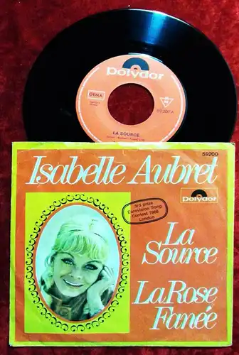 Single Isabelle Aubret: La Source (Polydor 59200) Grand Prix 1968