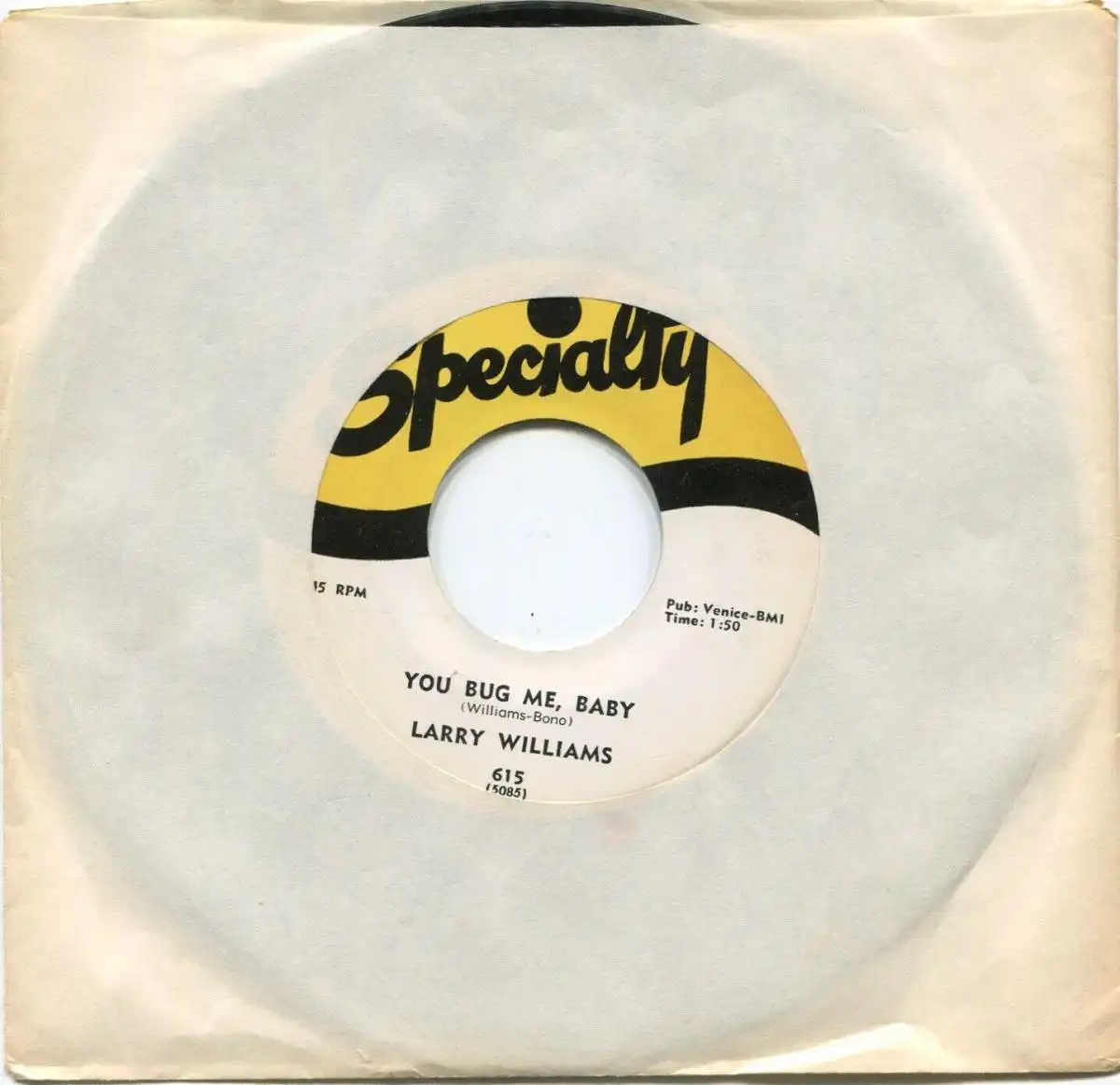 Single Larry Williams: You Bug Me Baby (Specialty 615) US