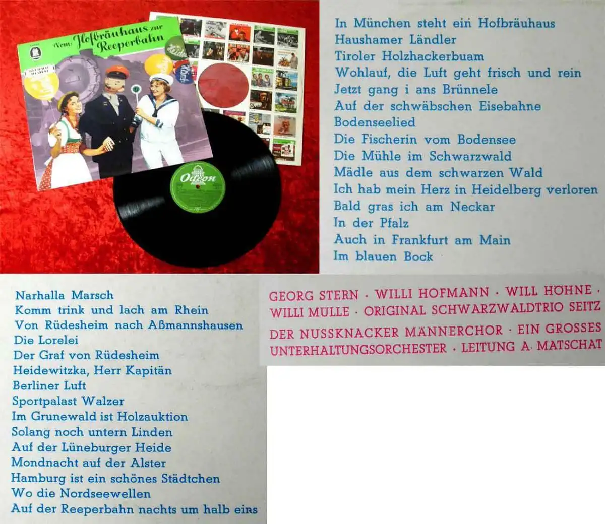LP Vom Hofbräuhaus zur Reeperbahn (Odeon O 83 019) D 1958