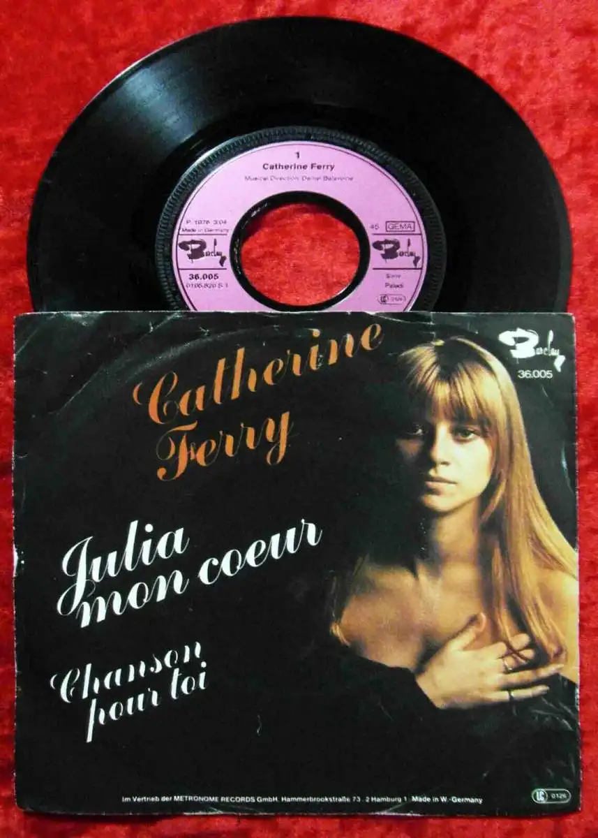 Single Catherine Ferry: Julia Mon Coeur (Barclay 36.005) D 1976
