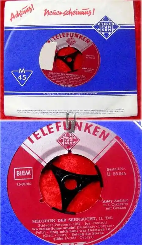 Single Melodien der Sehnsucht Schlagerpotpourri 1957 Ad