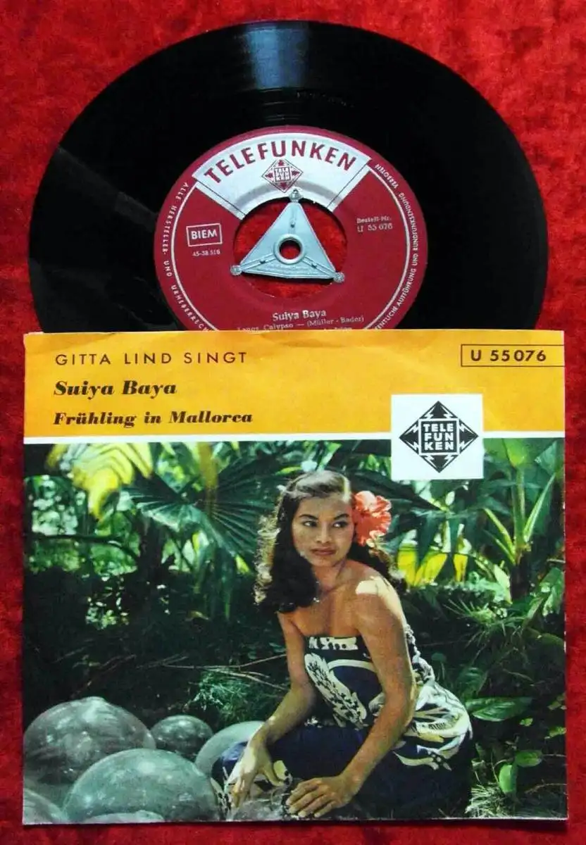 Single Gitta Lind: Suiya Baya (Telefunken U 55 076) D
