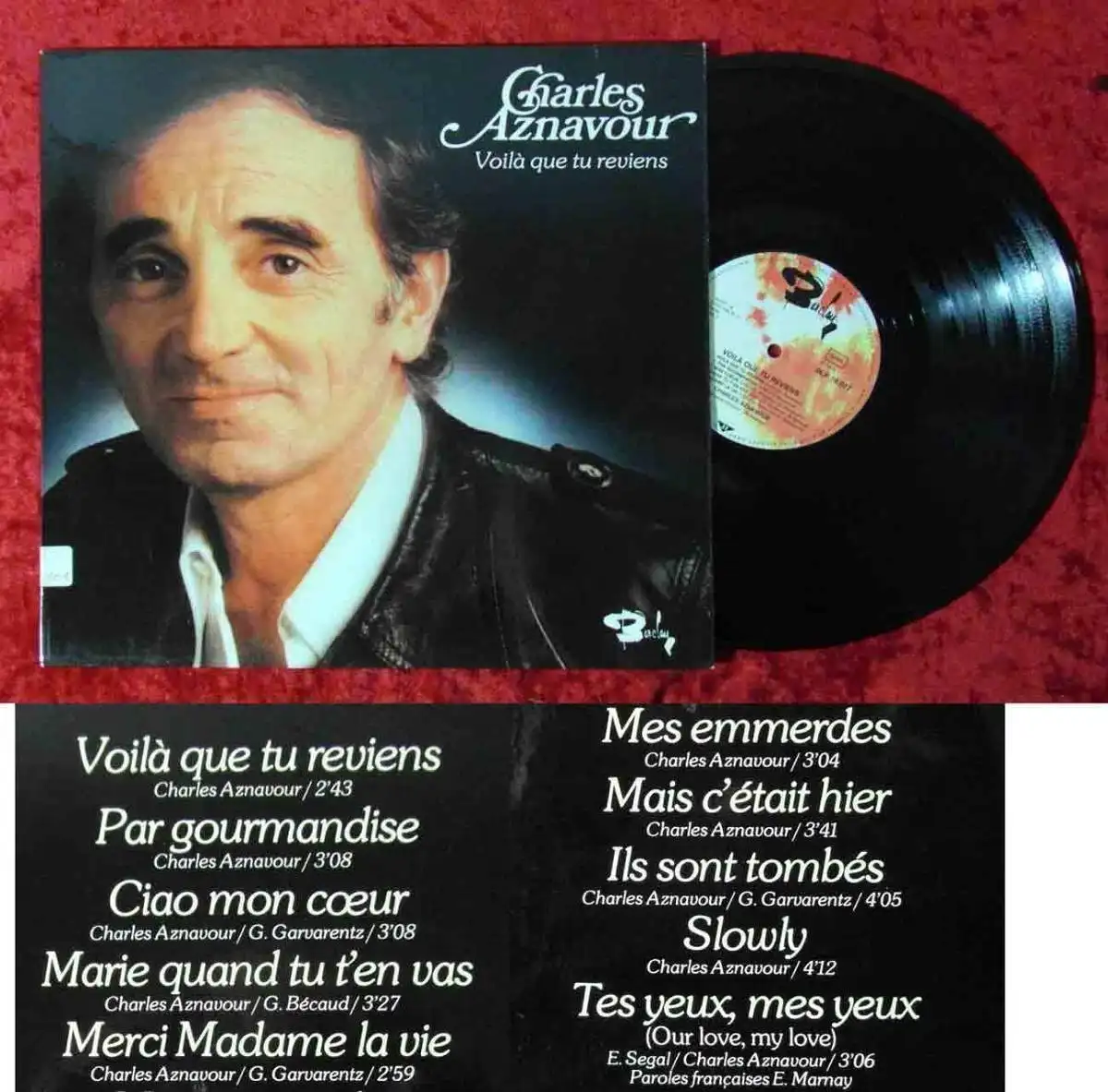 LP Charles Aznavour: Voila que tu reviens (Barclay BLP 16 077 LH) D 1976