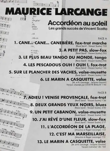 LP Maurice Larcange: Accordeon Au Soleil (ILD 42026) F 1982