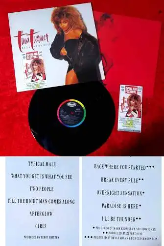 LP Tina Turner: Break Every Rule (Capitol 062-24 0611 1) NL 1986 + Konzertticket